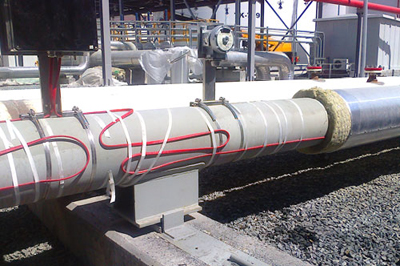 Монтаж греющего кабеля для защиты от замерзания и обогрева трубопроводов